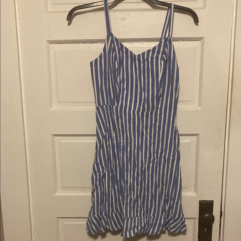 Old Navy Blue and White Textured Fabric